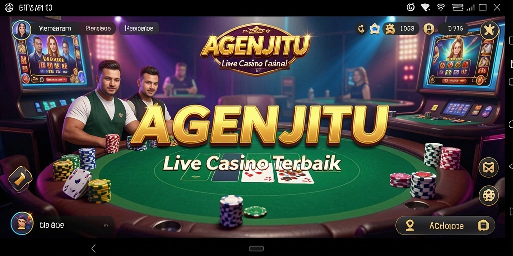 Tampilan antarmuka AGENJITU saat dimainkan dalam mode Live Casino.