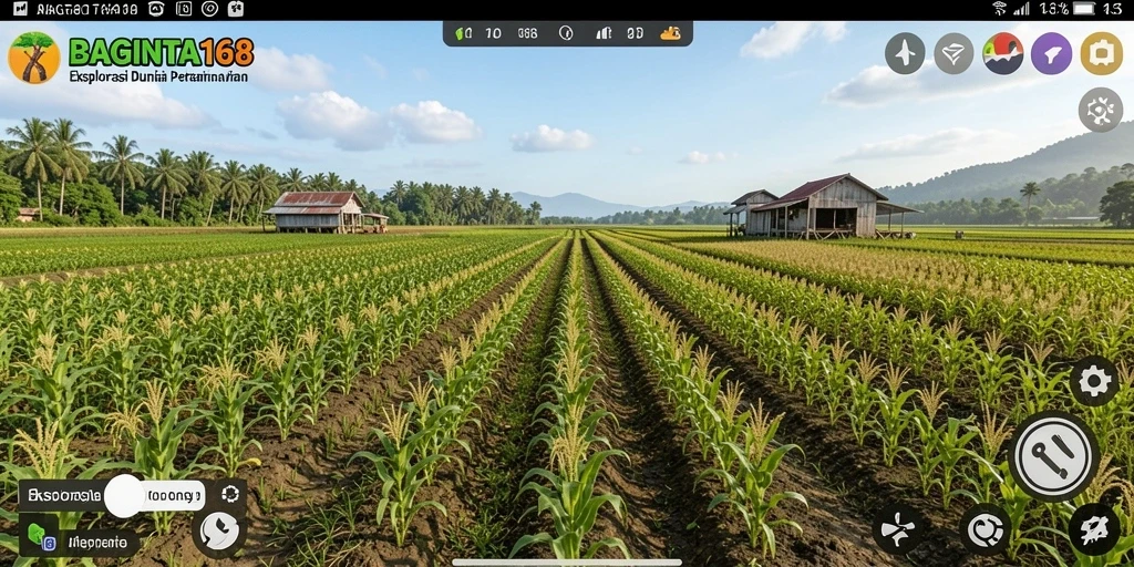 Tampilan gameplay pertanian yang menarik dan seru.