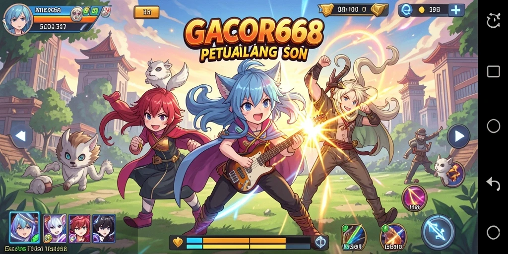 Tampilan gameplay GACOR668 yang memikat dengan karakter Anime.