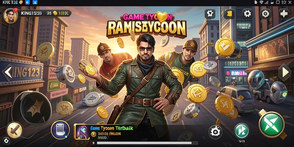 Screenshot KING123 menunjukkan gameplay seru dalam membangun bisnis.
