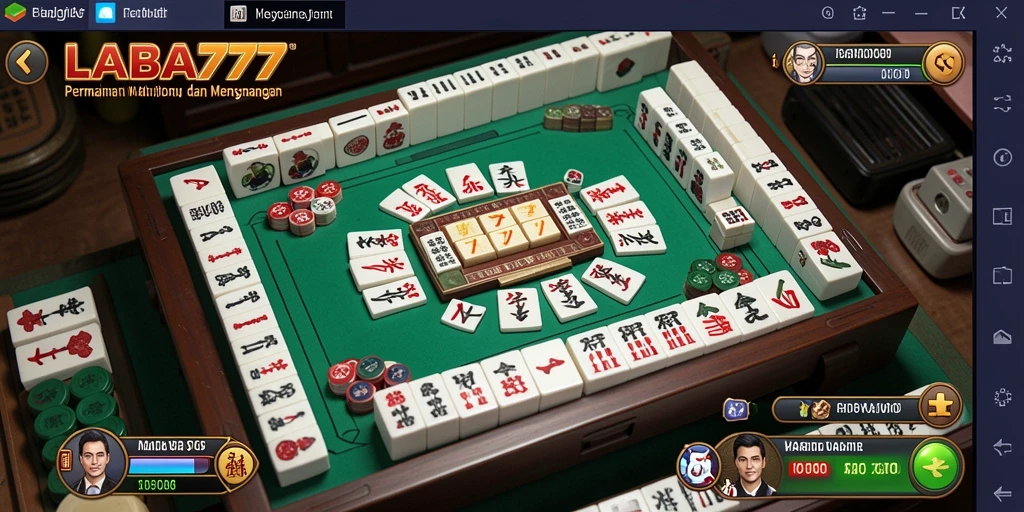 Screenshot utama LABA777 menampilkan gameplay Mahjong yang memukau dan menantang.