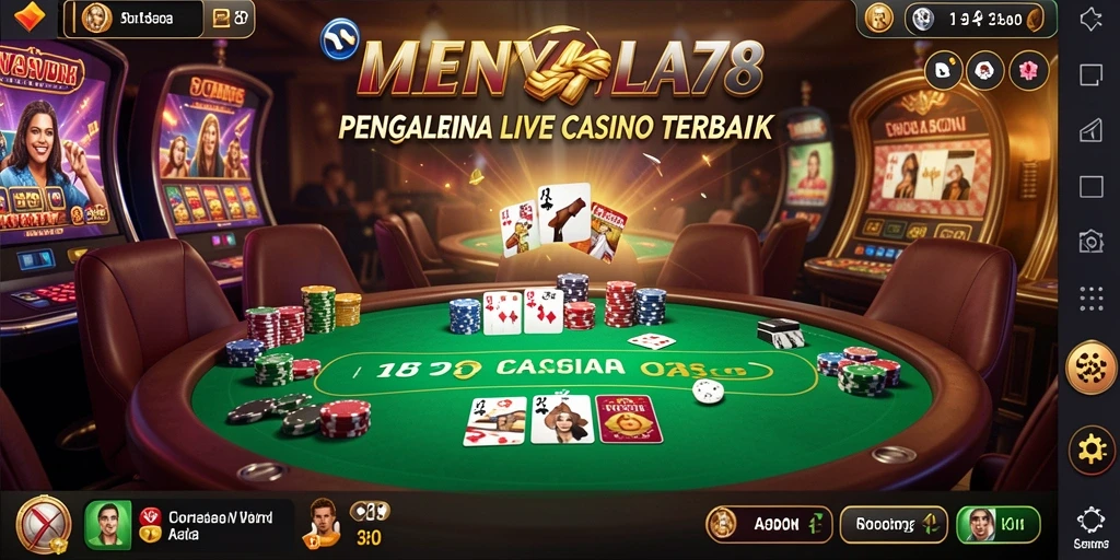 Screenshot MENYALA78 yang menampilkan suasana permainan Live Casino.