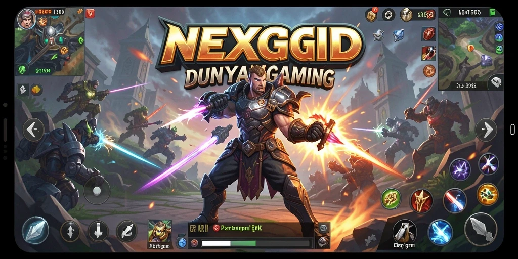 Screenshot NEXGID menampilkan pertarungan karakter yang mendebarkan.