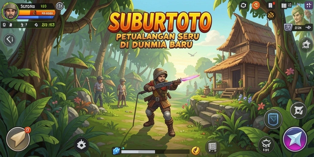 Screenshot SUBURTOTO menampilkan aksi seru dalam petualangan.