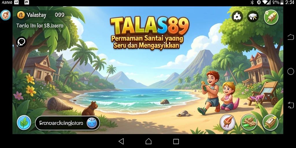 Tampilan gameplay TALAS89 yang penuh warna dan menantang.